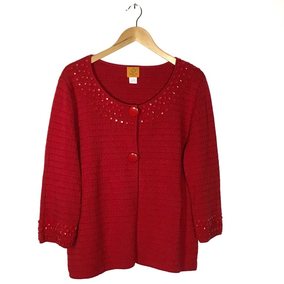 Ruby Rd Beaded Sweater. - Picture 1 of 8